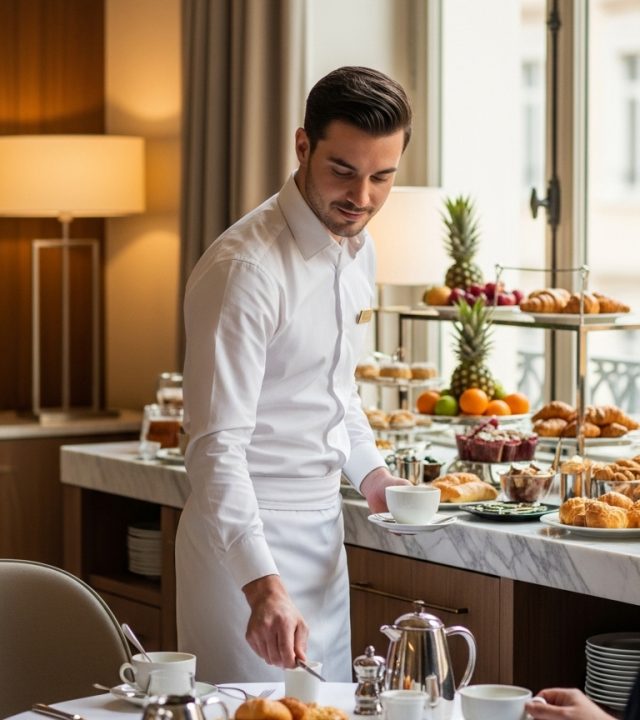 serveur petit dejeneur farham services hotelier